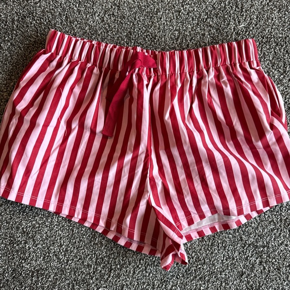 White and red striped bow pajama set - Picture 3 of 5